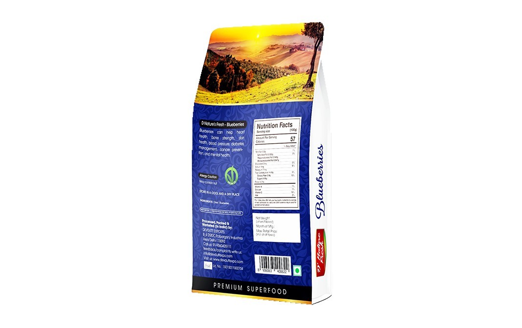 D'nature Fresh Blueberries    Box  200 grams